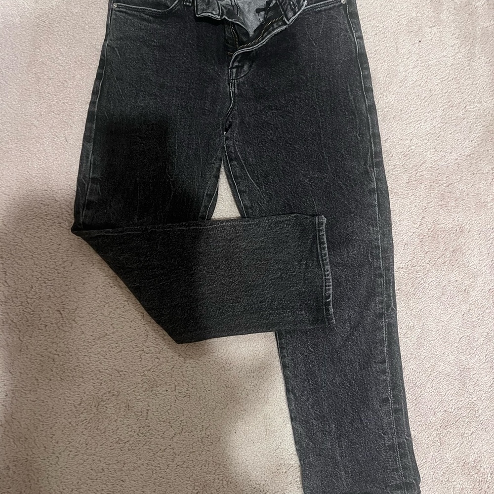 Frame Denim Black Straight Jeans Classic Style